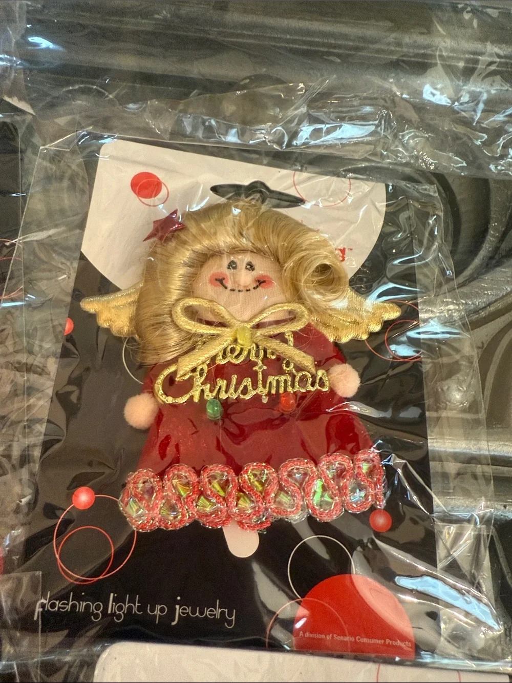 blingks Christmas Pins Flashing Light Up Jewelry Holiday Brooches Set